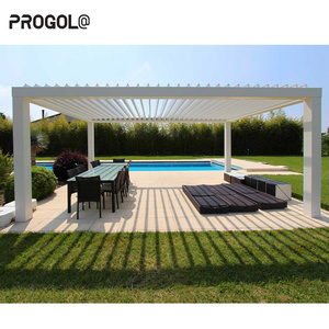 Luxury Smart Aluminium Pergola Arches Arbours Pergolas & Bridge Genre Motor Opening Louver Roof Gazebo