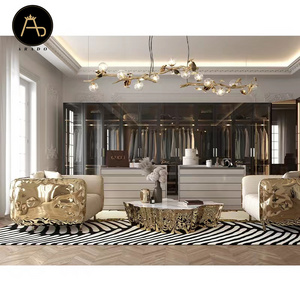 Luxury design living room gold arm luxury sofa couch fabrics velvet metal legs feet sofa set furniture genuine leather sofas