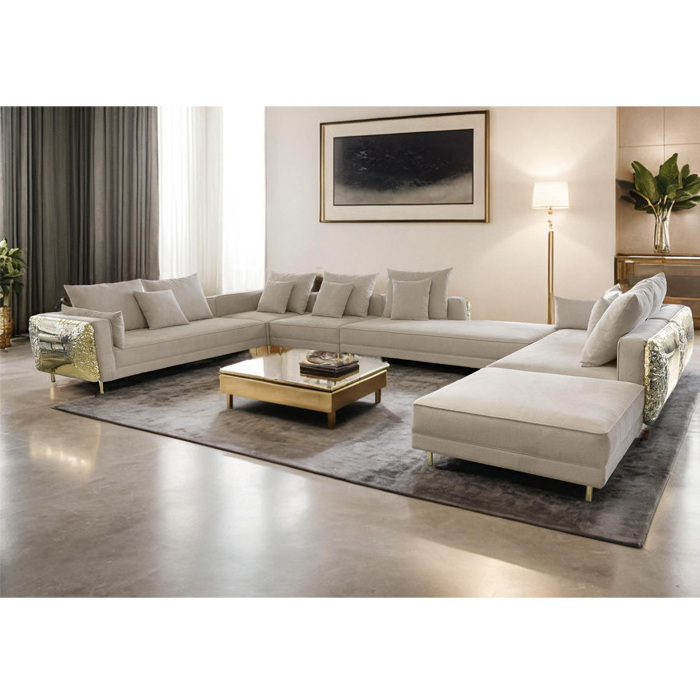 Support color customized modular sectional fabric sofa indoor furniture set living room sofas