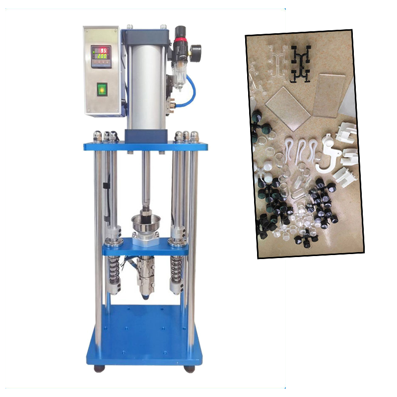 Semi-automatic pneumatic plastic products extruder USB charging power cable 40g Vertical plastic injection molding machine