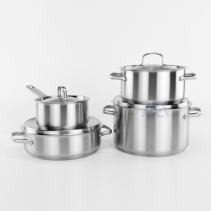 AXA 4 Pcs Stainless Steel set cookware pots and pans non stick kitchen set  cooking pan 100% APEO & PFOA-Free