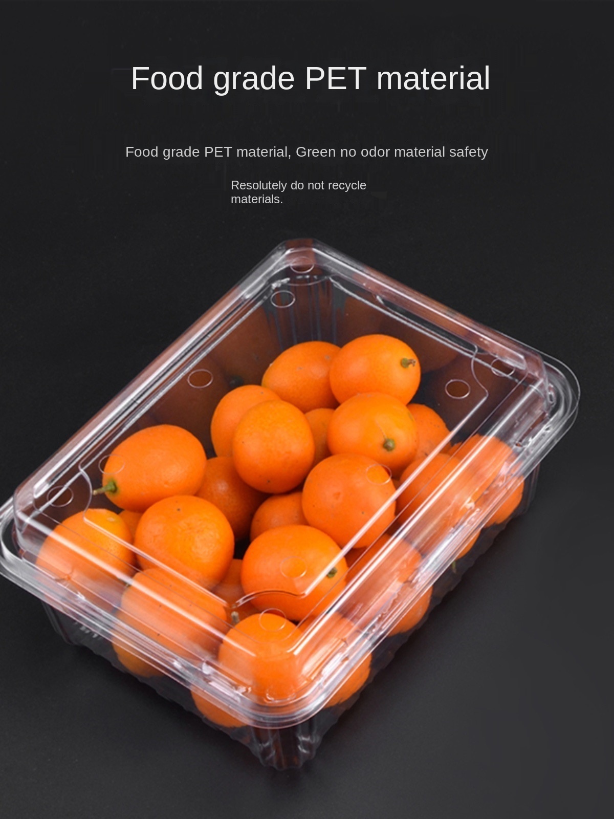 Custom Fruit Grade PET Box Clear Fruit Plastic Clamshell Packaging Fruits Punnet Container for Strawberry Berry Grape