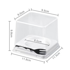 2 "3" Cake Packing box Milled-layer mousse Mini pastry cake Roll Large Puff Clear blister packing box