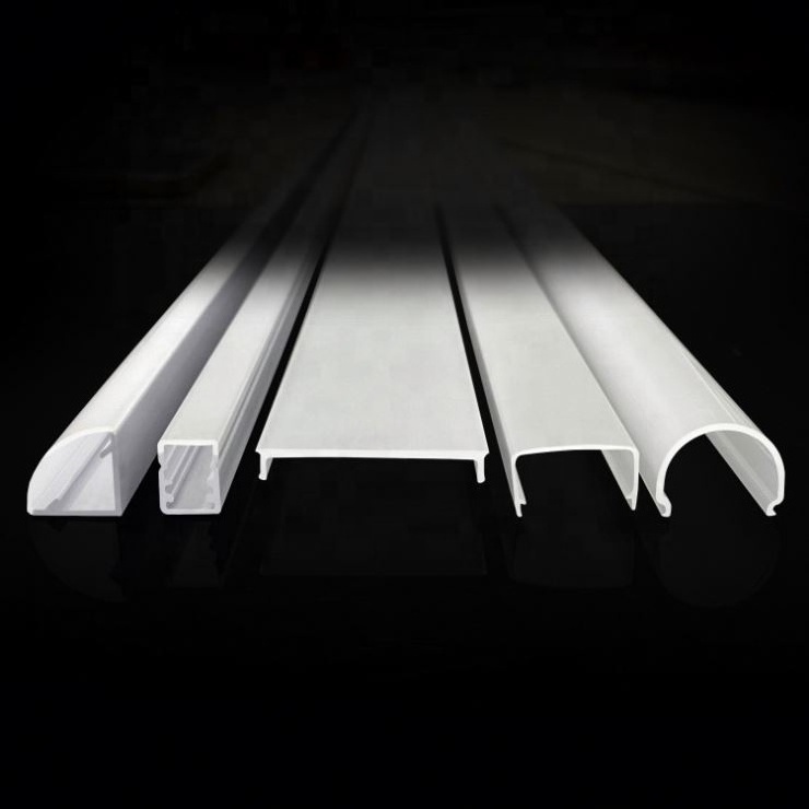 T8 Plastic Strip Fluorescent, Tube Led Street Night Light Diffuser Bar Cover/