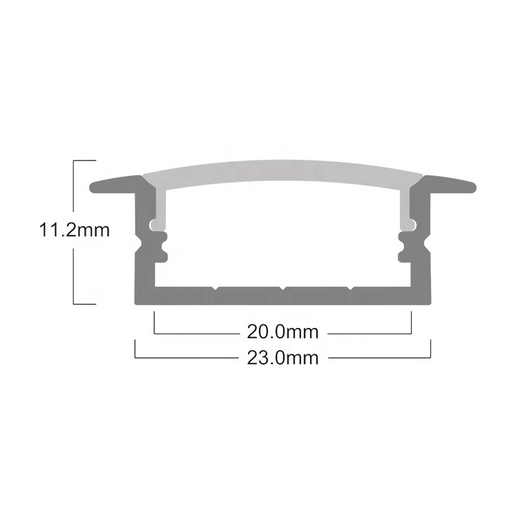 OEM High Quality Wardrobe Showcase Light Strip Profil Alu Housing Extrusions Recessed Profile Aluminum LED