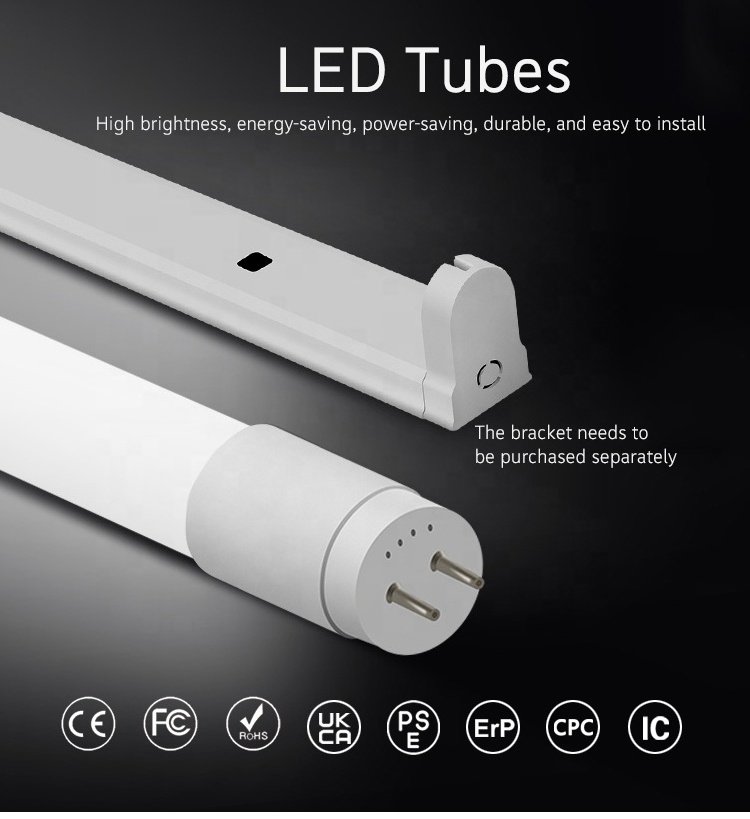 2Ft 4Ft Lighting Led Tubes Housing Fluorescent Fixture 9W 18W 22W Integrated T5 T8 Linear Light Led Tube Light