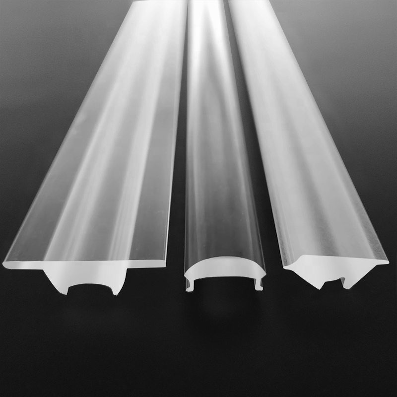 For Aluminum Led Profile Frosted Polycarbonate Plastic Clear Diffuser Strip Optical Focusing Linear Extrusion Lens//