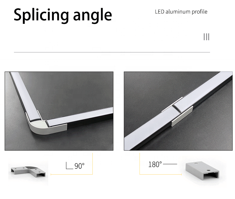 For LED Lighting Strips Housing Surface Mounting Diffuser LED Extruded Aluminium Profile//