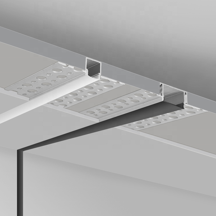 For Led Strip Light Ceiling Recessed Extrusion Hosing Plaster Gypsum Channel Drywall Led Aluminum Profile