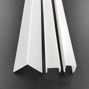 For Kitchen Bathroom Fluorescent Lighting High Quality U Shape Pc Plastic Extrusion Profile Lampshade Cover