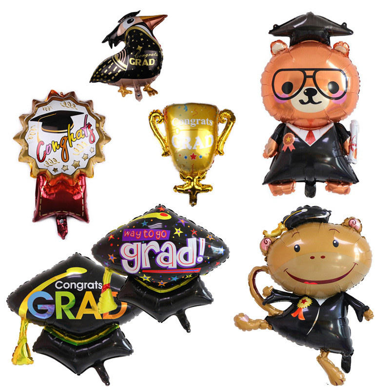 BLN Foil Balloons Factory Congrats Grads Foil Balloon Doctor Bear Owl Helium Graduation Balloons