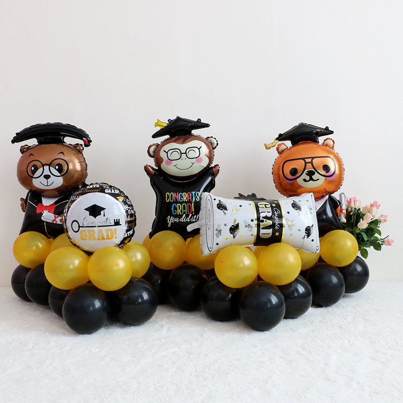 BLN Foil Balloons Factory Congrats Grads Foil Balloon Doctor Bear Owl Helium Graduation Balloons