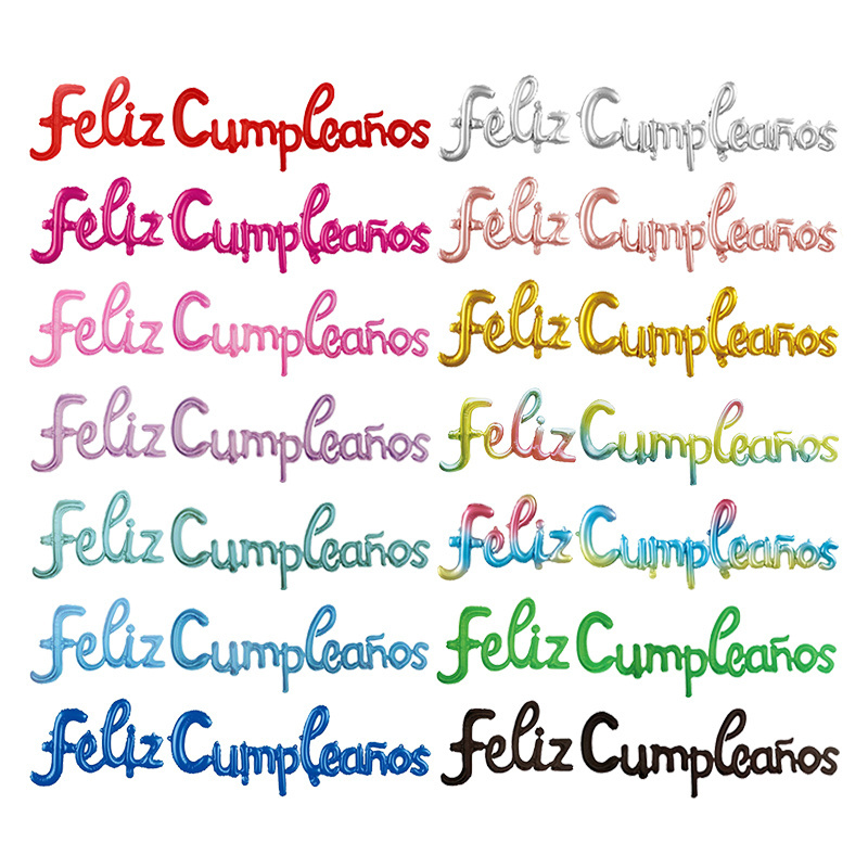 BLN Globos Al Por Mayor Feliz Individual Package Cumpleanos Globos Para fiesta Birthday party Decoration Balloons Banner Set