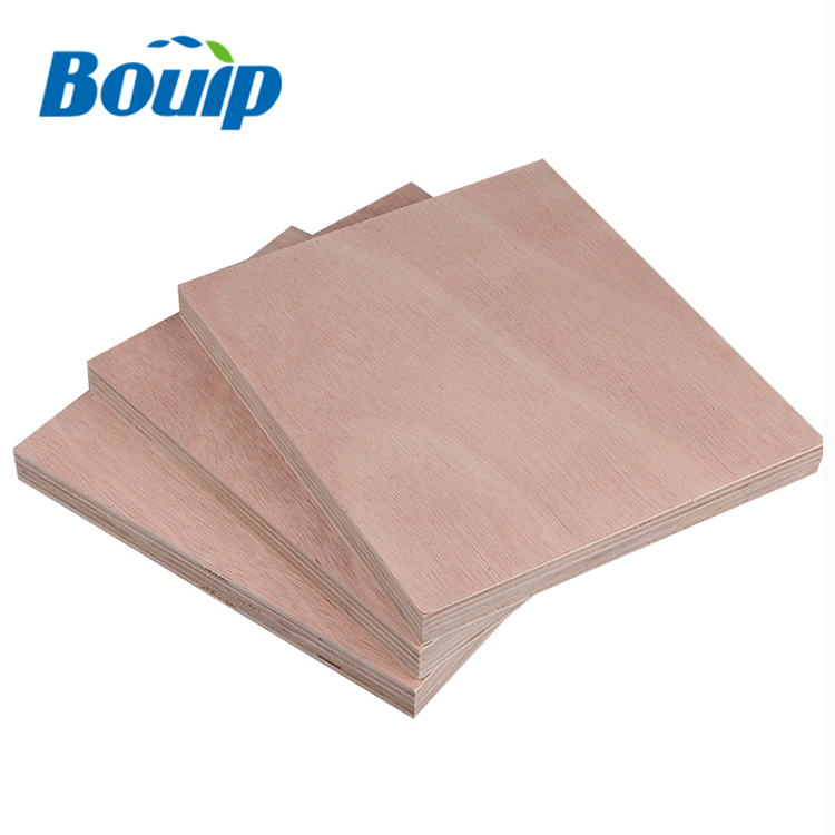 China Factory Wholesales 12mm Okoume Face Veneer Plywood Used For Cabinet E1 E0 Glue