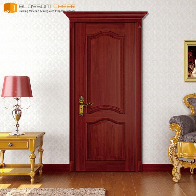 High Quality Luxury Sound Proof Swing Solid Teak Wood Interior Solid Wood Room Door Design