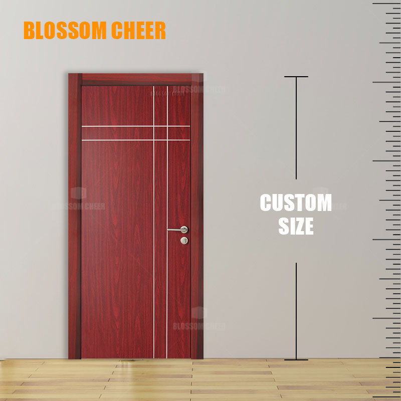 Brand New Waterproof Wpc Factory Board Design Louver Panel Wood Plastic Composite WPC Bathroom Toilet Door For Houses