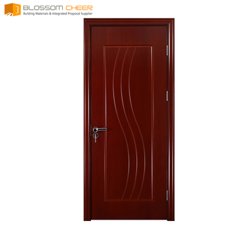 High Quality Ribbon Series MDF Lattice Structure Expensive Wood Apartment Room Door Design