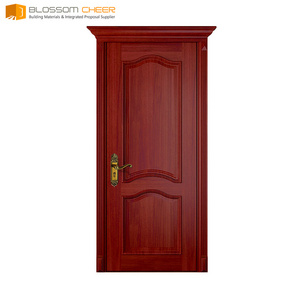 High Quality Luxury Sound Proof Swing Solid Teak Wood Interior Solid Wood Room Door Design