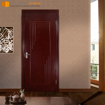 High Quality Ribbon Series MDF Lattice Structure Expensive Wood Apartment Room Door Design