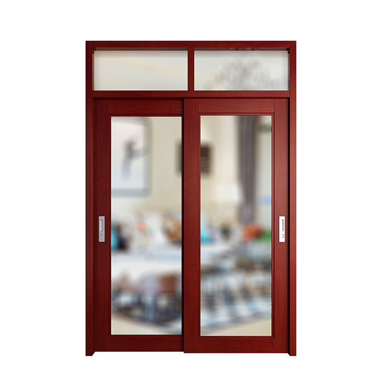 High Quality China Door Manufacturer Customize Korean Balcony Bathroom Wood Sliding Glass Doors