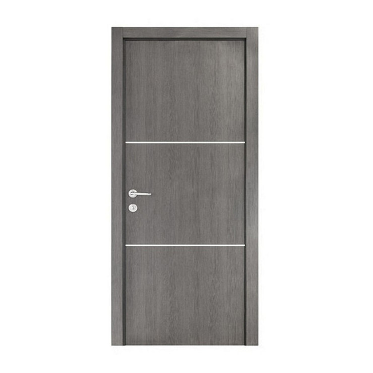 Modern Design Style Swing Single Panel Doors Residential Wood Veneer Interior House Door With Frames For Room Internal Slab Door