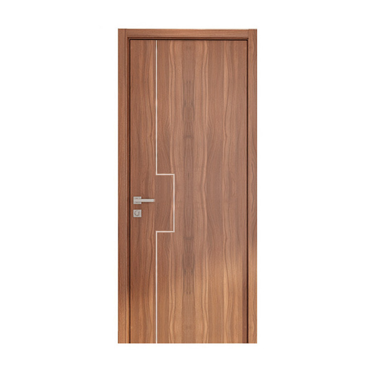 High Quality Hot Selling Aluminum Wooden Door For Interior Natural Wood Door MDF Nigeria Door