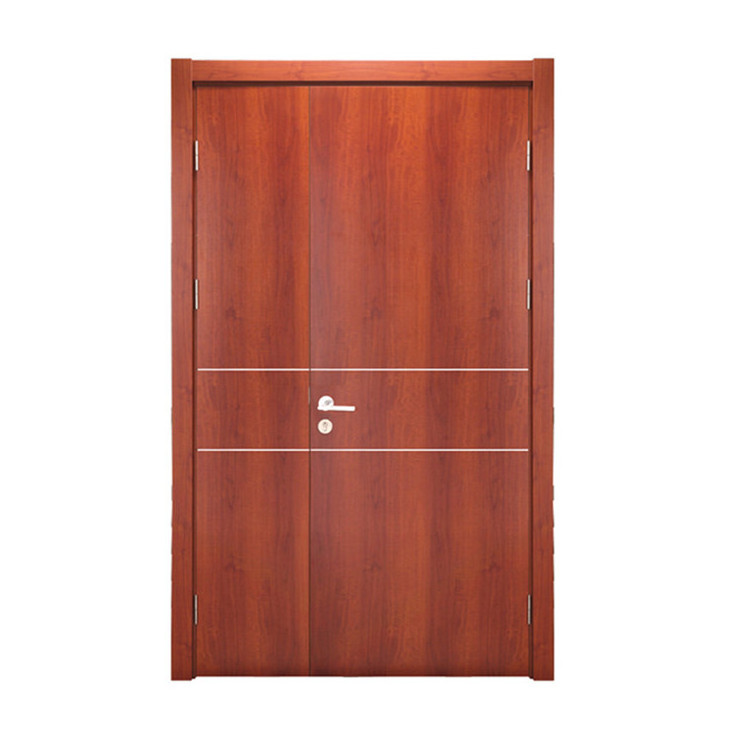 In Stock Walnut Wood Interior Painted Building Finishing Material Clear-Cut Texture Red Oak Veneer Door