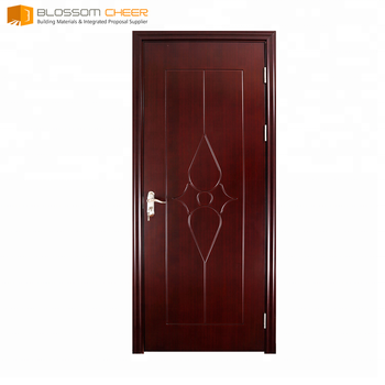 High Quality Ribbon Series MDF Lattice Structure Expensive Wood Apartment Room Door Design