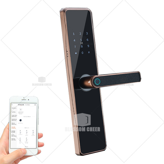 Good Sale Home System Digital Security Wifi Waterproof Long-range ConTrol App Fingerprint Password Card Key Tuya Smart Lock 