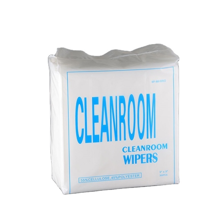 45% Polyester 55% Cellulose Cleanroom Wipe 56g 9X9