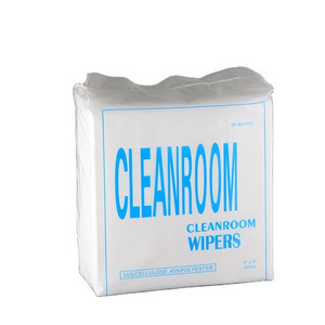 45% Polyester 55% Cellulose Cleanroom Wipe 56g 9X9" Super Absorption Anti Dust Industrial Cleaning Wipes Clean room Wiper