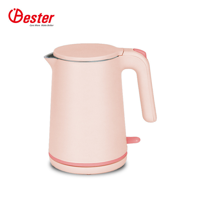 1.2l Double Wall Seamless Kettle Colorful Water Boiler Electric Kettle