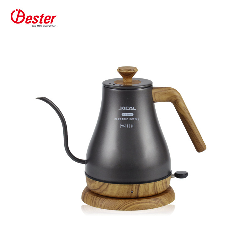 1.2L Long Spout Stainless Steel Tea Kettle With Cord Electric Goose Neck Kettle