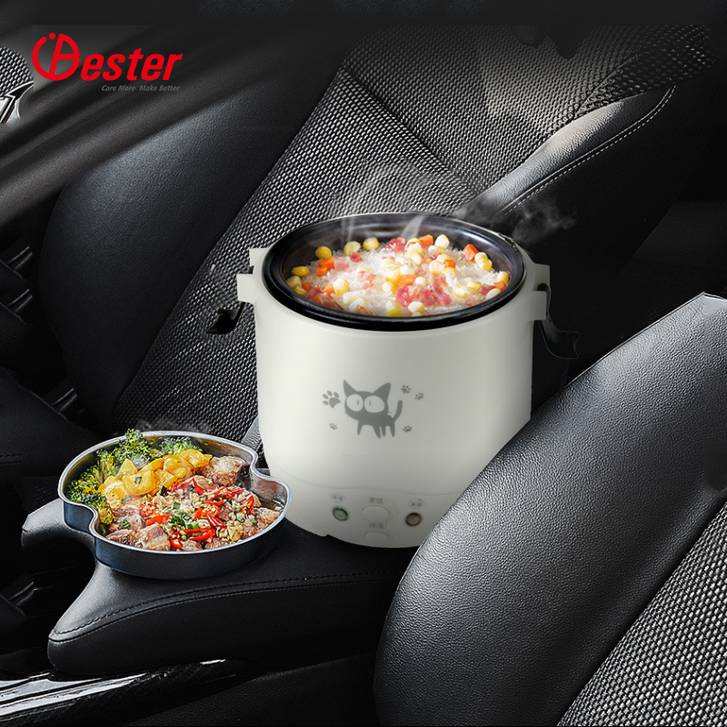 12 dc 12v 24v mini portable car mini rice cooker car rice cooker