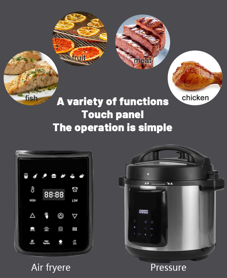 2 in 1 Multipurpose air fryer electric pressure rice cooker