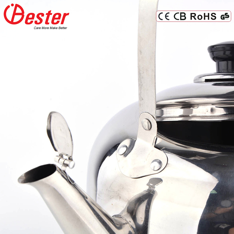 4/5L large capacity cordless boiling water electric stove camp whistling tea kettle silver 5 liter with big spout mouse