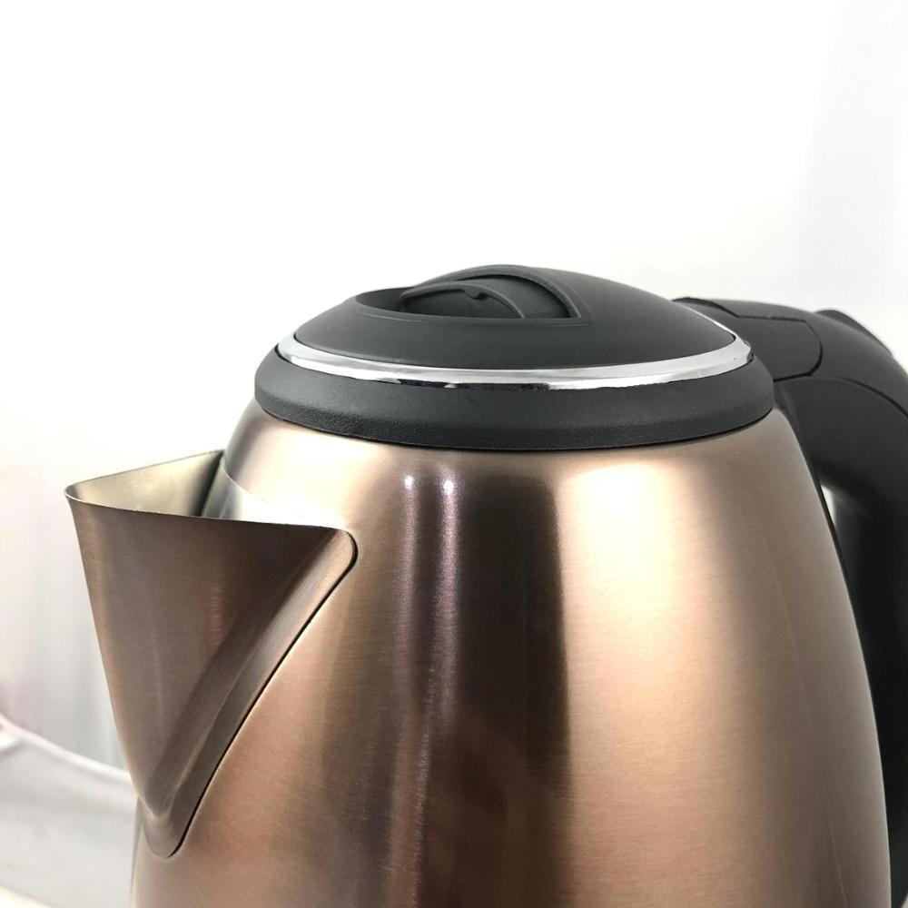 1.8 liter Brown coating Stainless steel hot water electric kettle