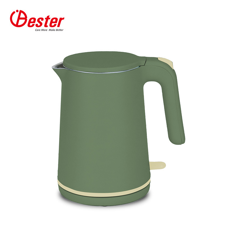 1.2l Double Wall Seamless Kettle Colorful Water Boiler Electric Kettle