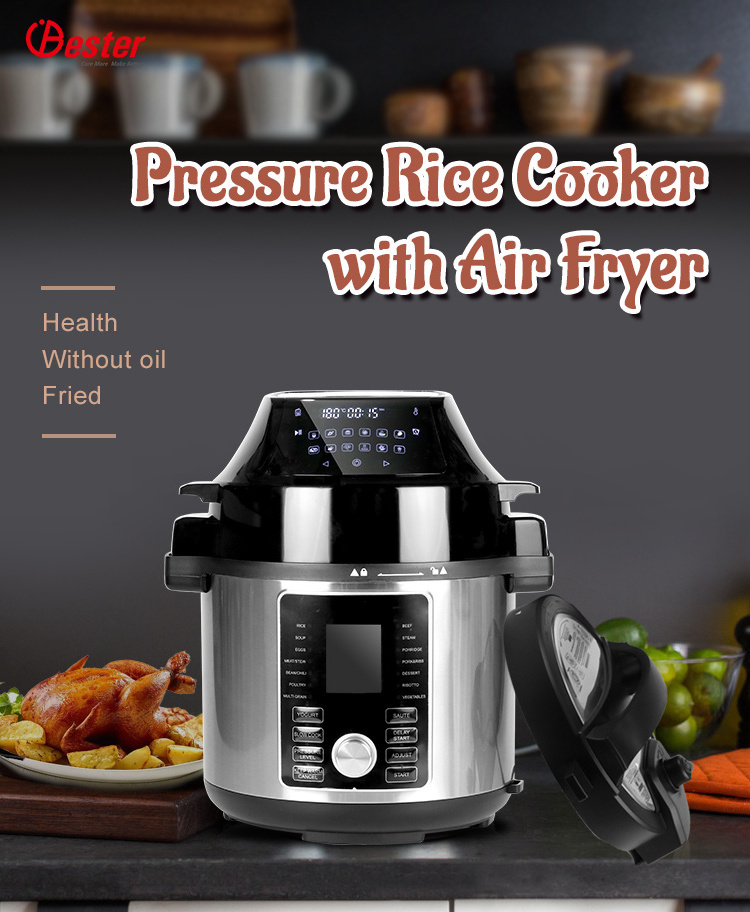 2 in 1 electrical digital air fryer pressure cooker