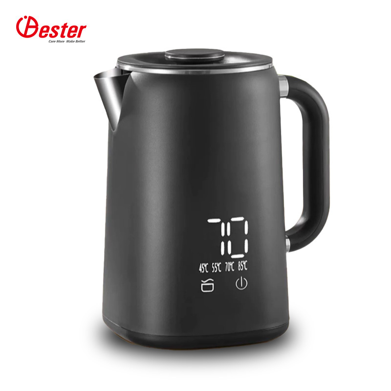 Digital display Electric Kettle 1.8L Double Wall Electric Kettle With Touch Sensitive Control