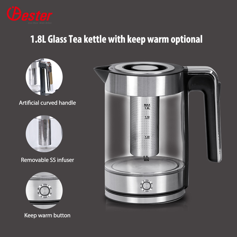 Glass Kettle Teapot 1.8l electric kettle Electric Glass Tea kettles