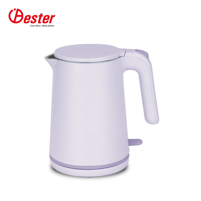 1.2l Double Wall Seamless Kettle Colorful Water Boiler Electric Kettle