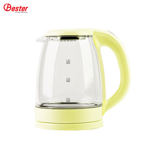 Electric Glass Kettle Cordless Electric Jug Kettle with Blue Color Changing Tea Glass Kettle 1.8L