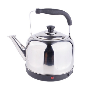 4/5L large capacity cordless boiling water electric stove camp whistling tea kettle silver 5 liter with big spout mouse