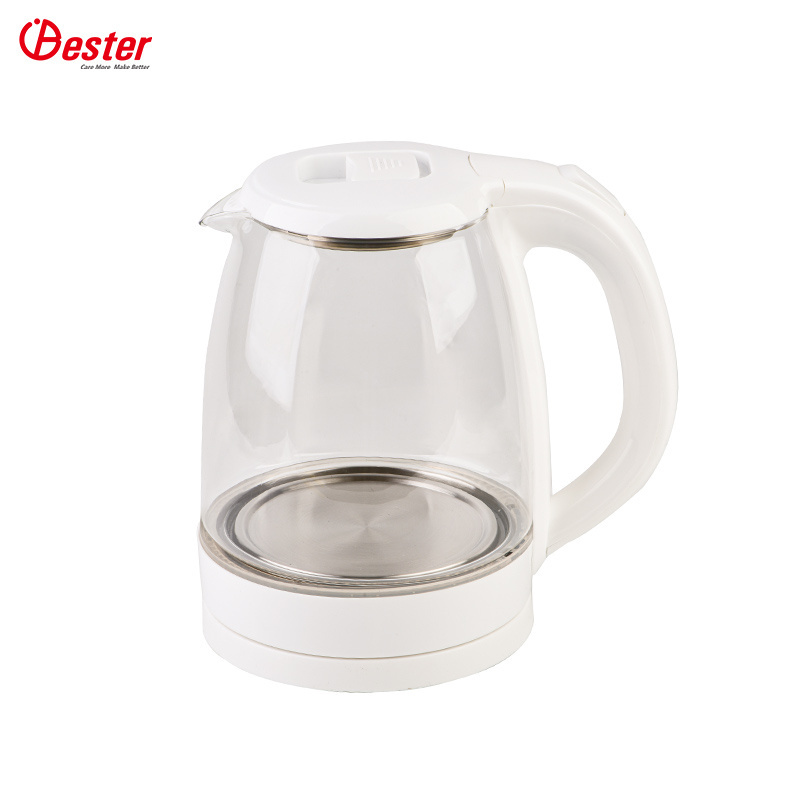 OEM color design kettle glass housing tea maker kettle 1.8Lelectric kettle glass