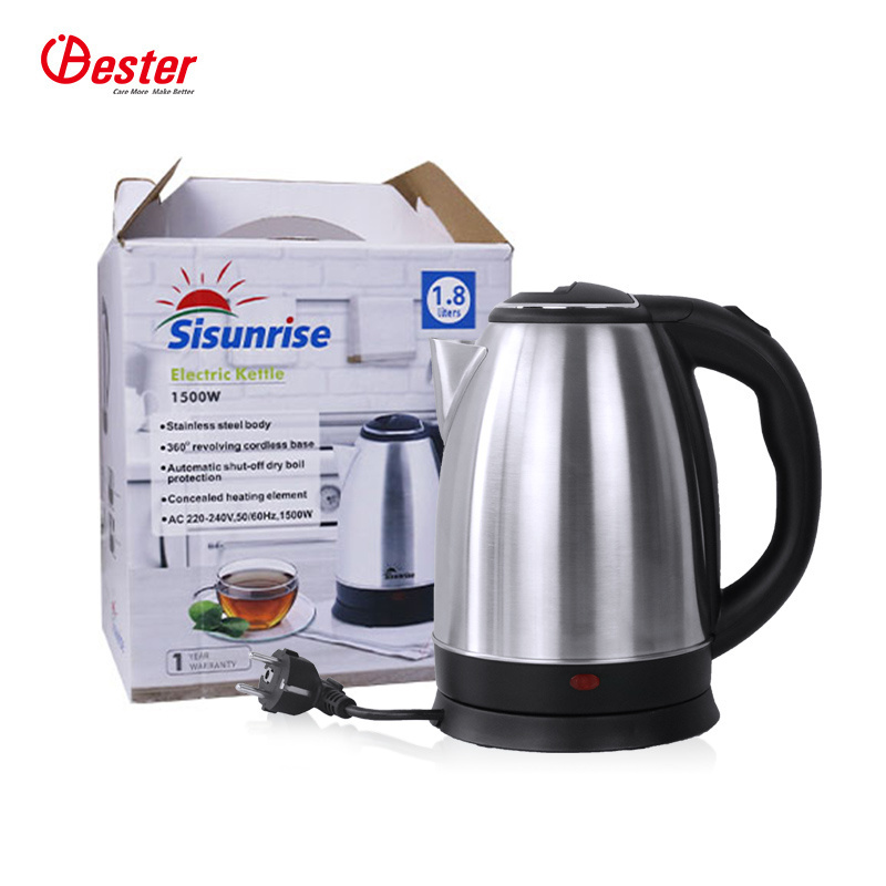 Home appliances  stainless steel electric kettle 1.8L/2.0L/2.5L auto shut-off tea maker