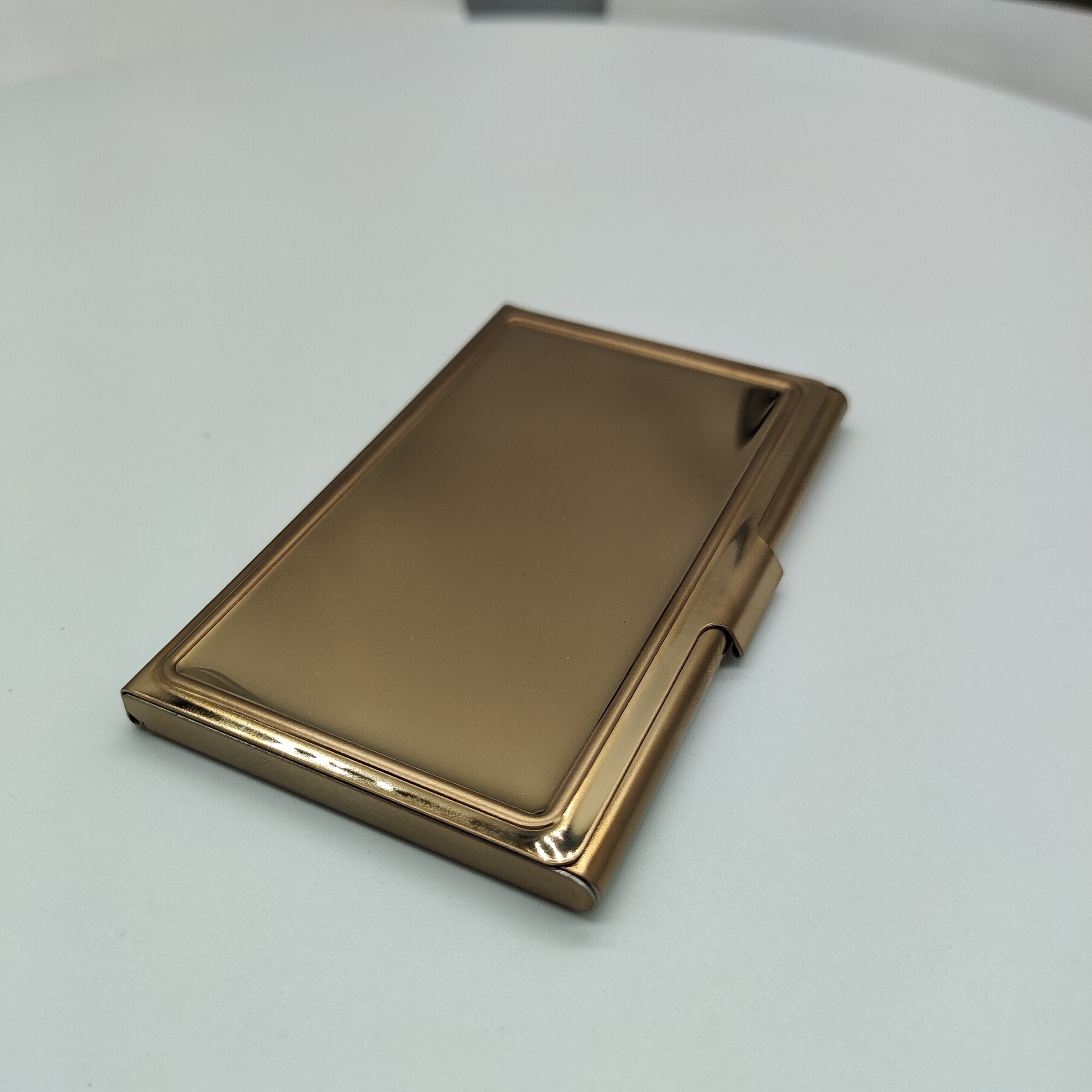 OEM Custom Metal Business Card Case NFC Golden Stainless Steel Aluminum Alloy Card Holder