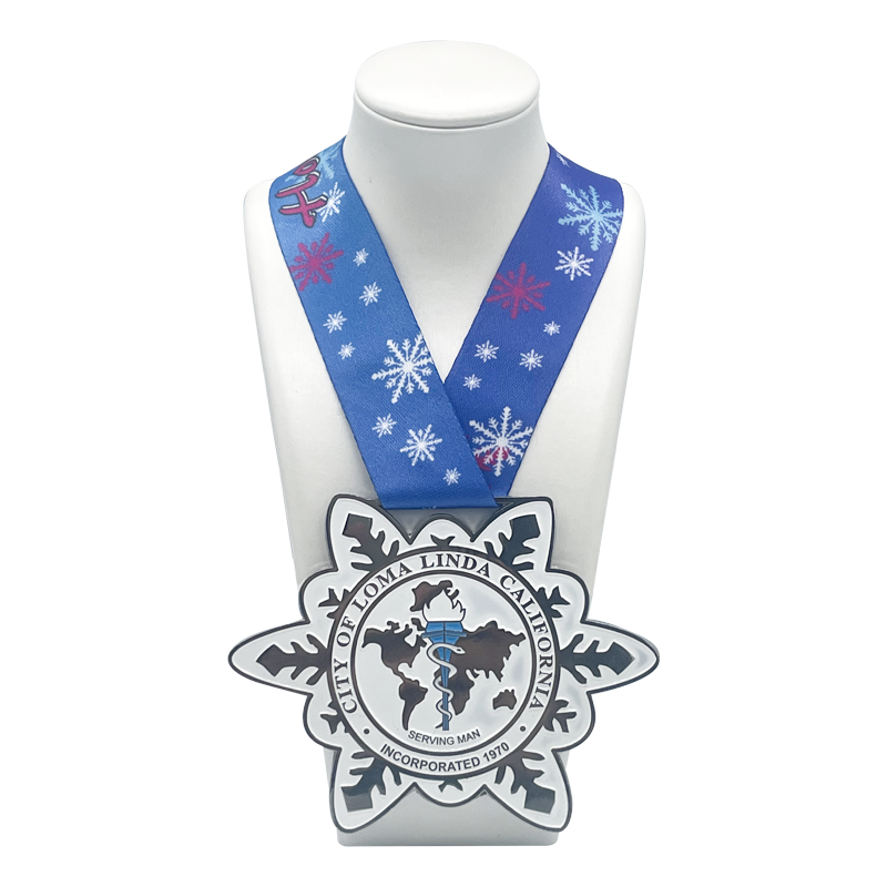 Professional Medal Manufacturer 2022 New Design Snowflake Shape Big Sports Competition Metal Medal