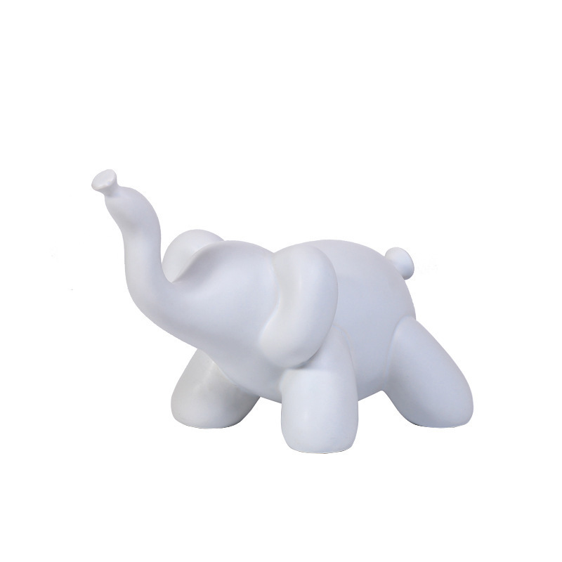 Nordic style ceramic elephant home decor cute animals party decorations items