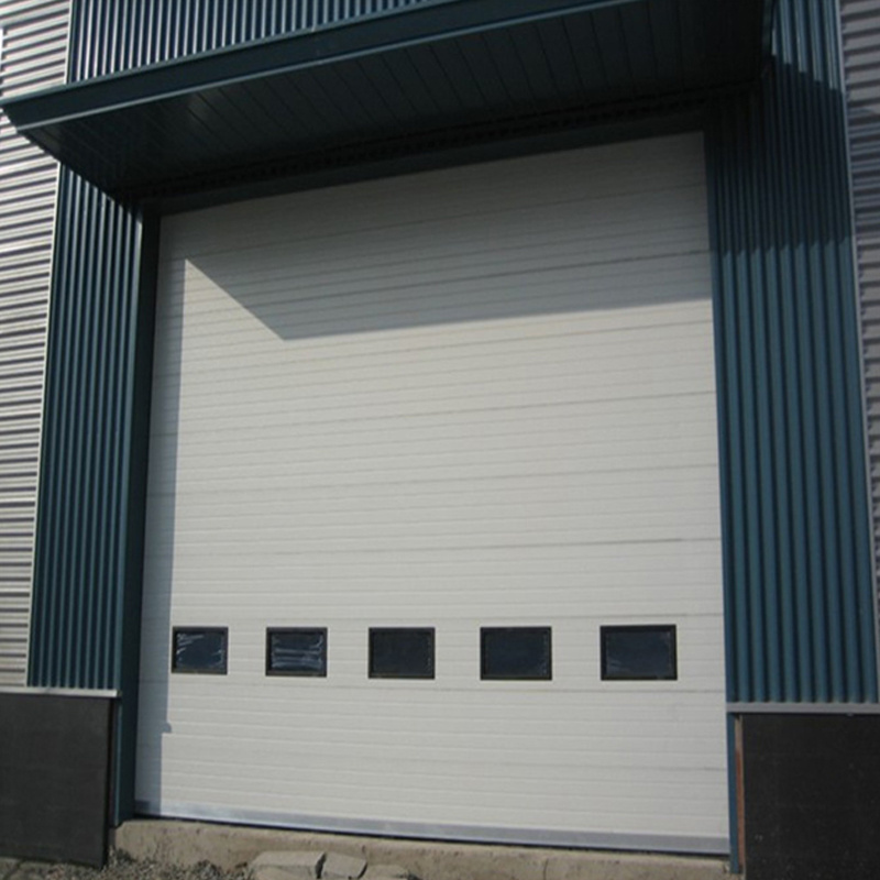 Industrial Automatic Overhead Steel Insulated Vertical Lifting Sliding Metal Steel Sectional insulation Door for Warehouse